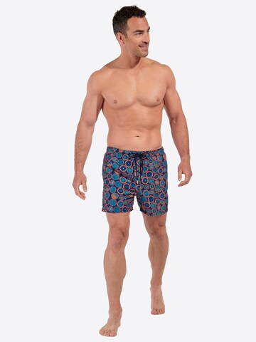 HOM Zwemshorts ' Beach Boxer Trapani ' in Blauw