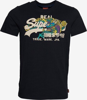 T-Shirt 'Narrative' Superdry en noir : devant