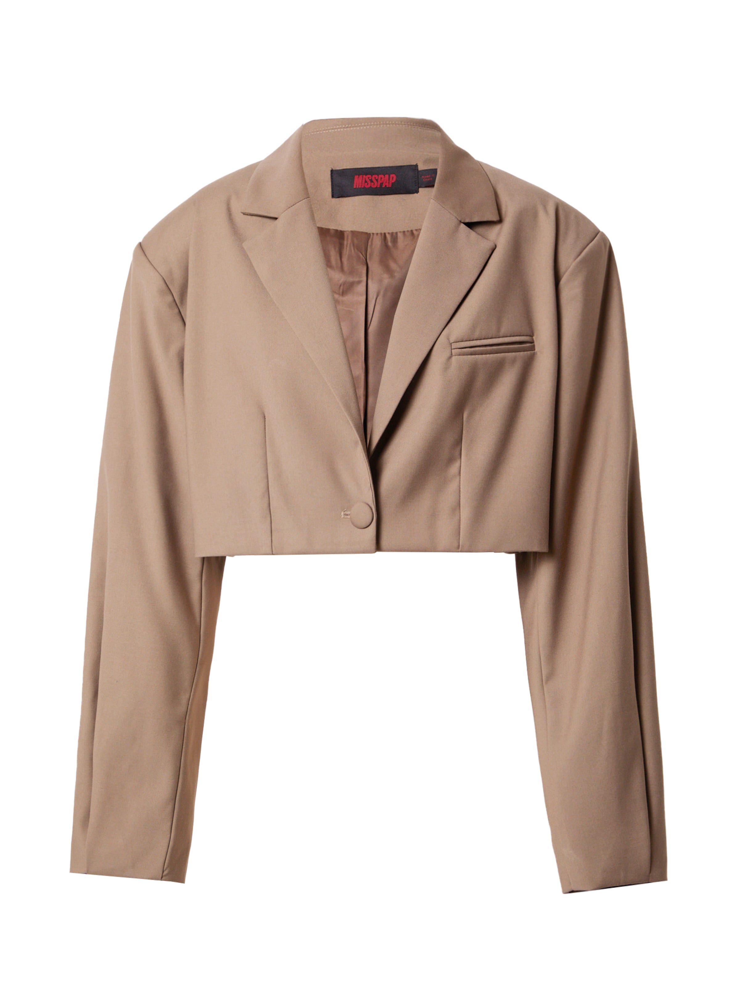 Misspap Μπλέιζερ σε καφέ: μπροστά