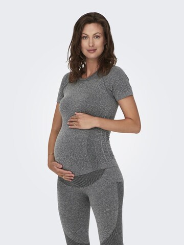 T-shirt fonctionnel Only Maternity en gris : devant