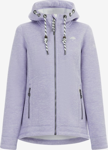 Schmuddelwedda Fleece jas in Lila: voorkant