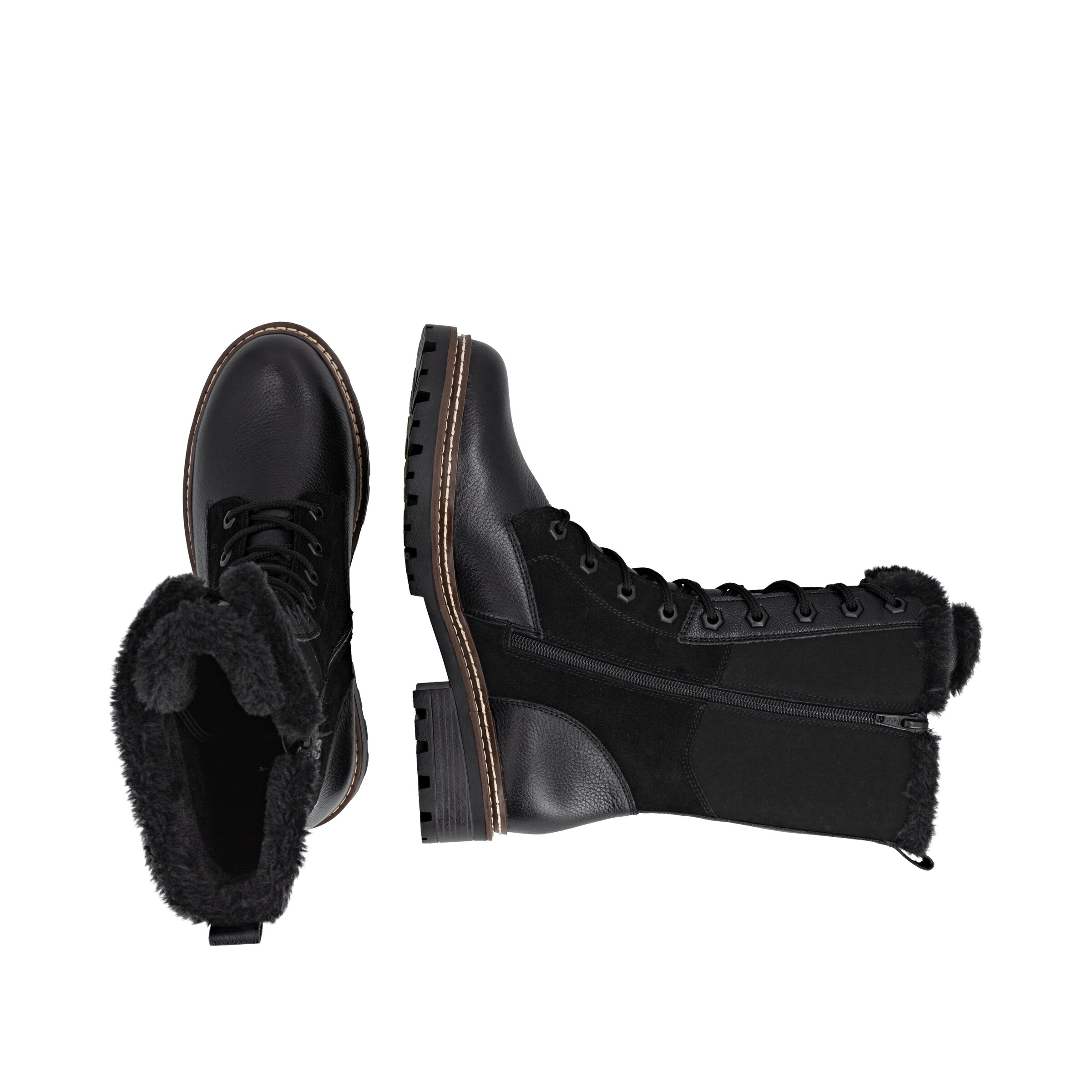 REMONTE Lace-Up Boots in Black