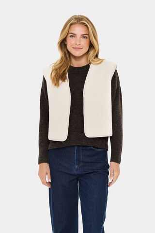 SAINT TROPEZ Strickweste 'IcariaSZ' in Beige: Vorderseite