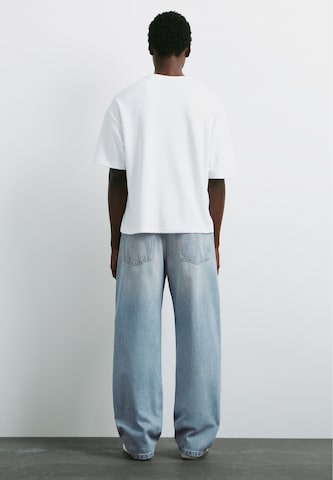 Baggy Jeans de la Pull&Bear pe albastru