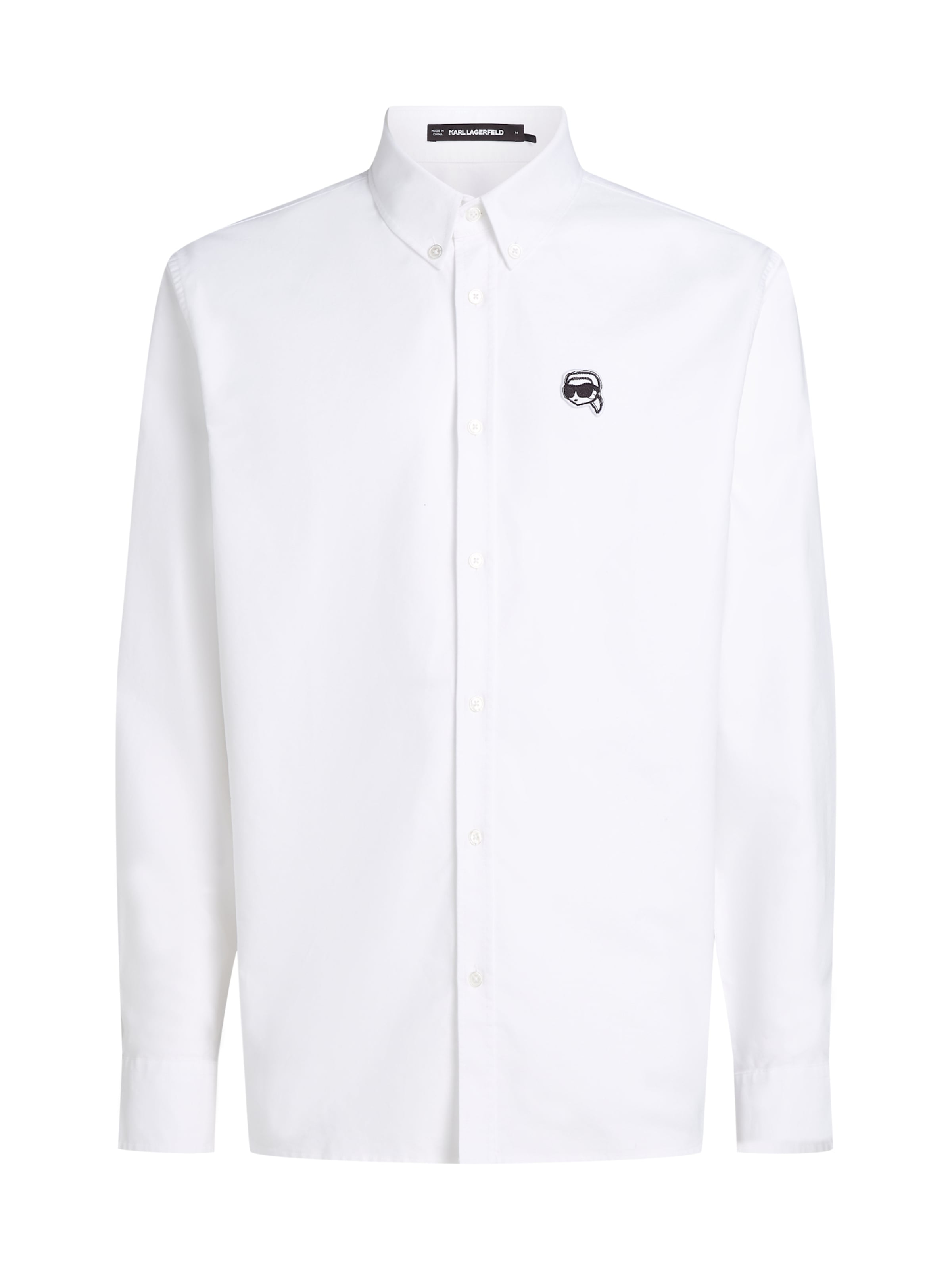 Karl Lagerfeld - Ajuste regular Camisa en blanco: frente