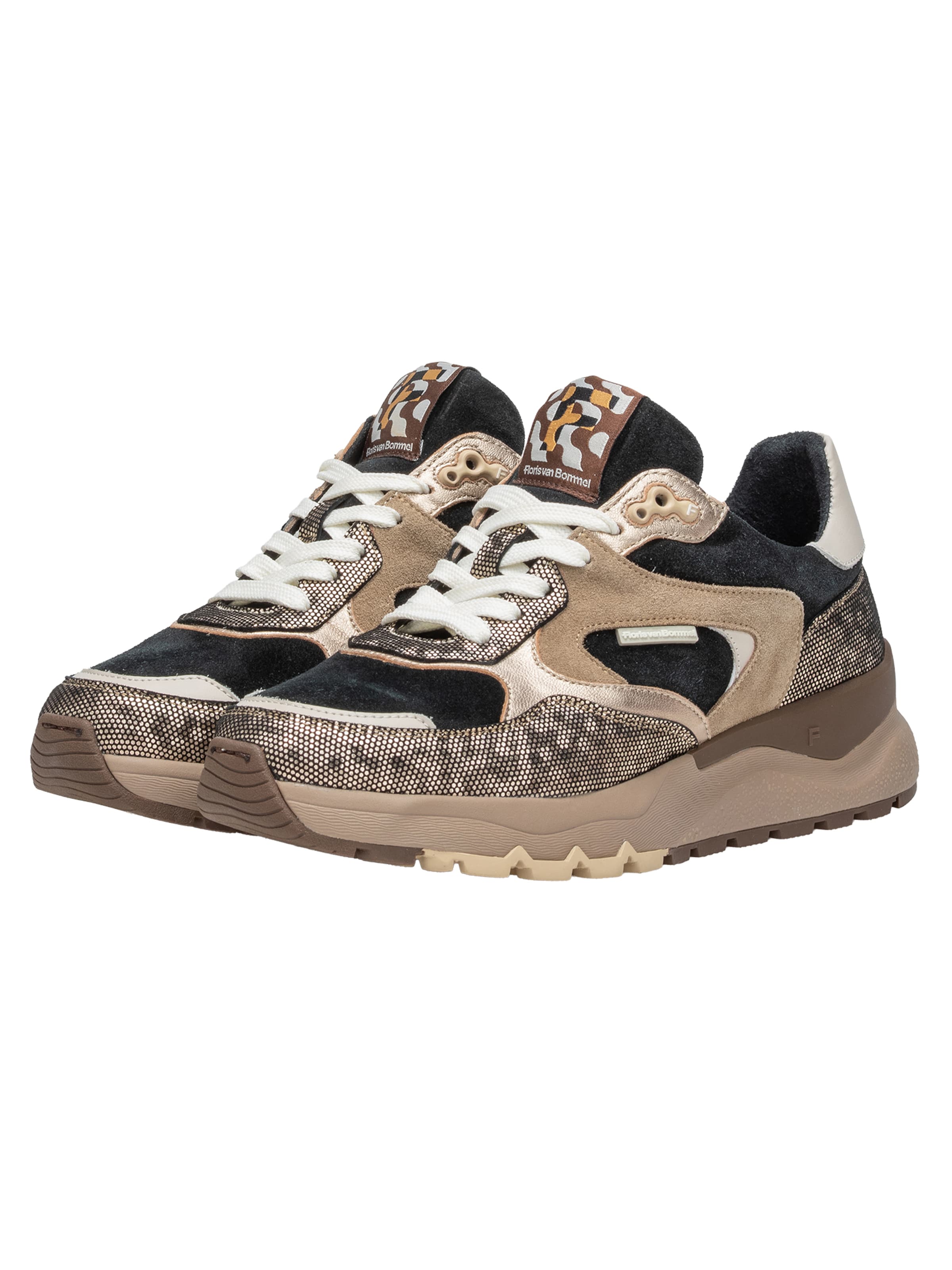 Baskets basses 'Treni 02' Floris van Bommel en or