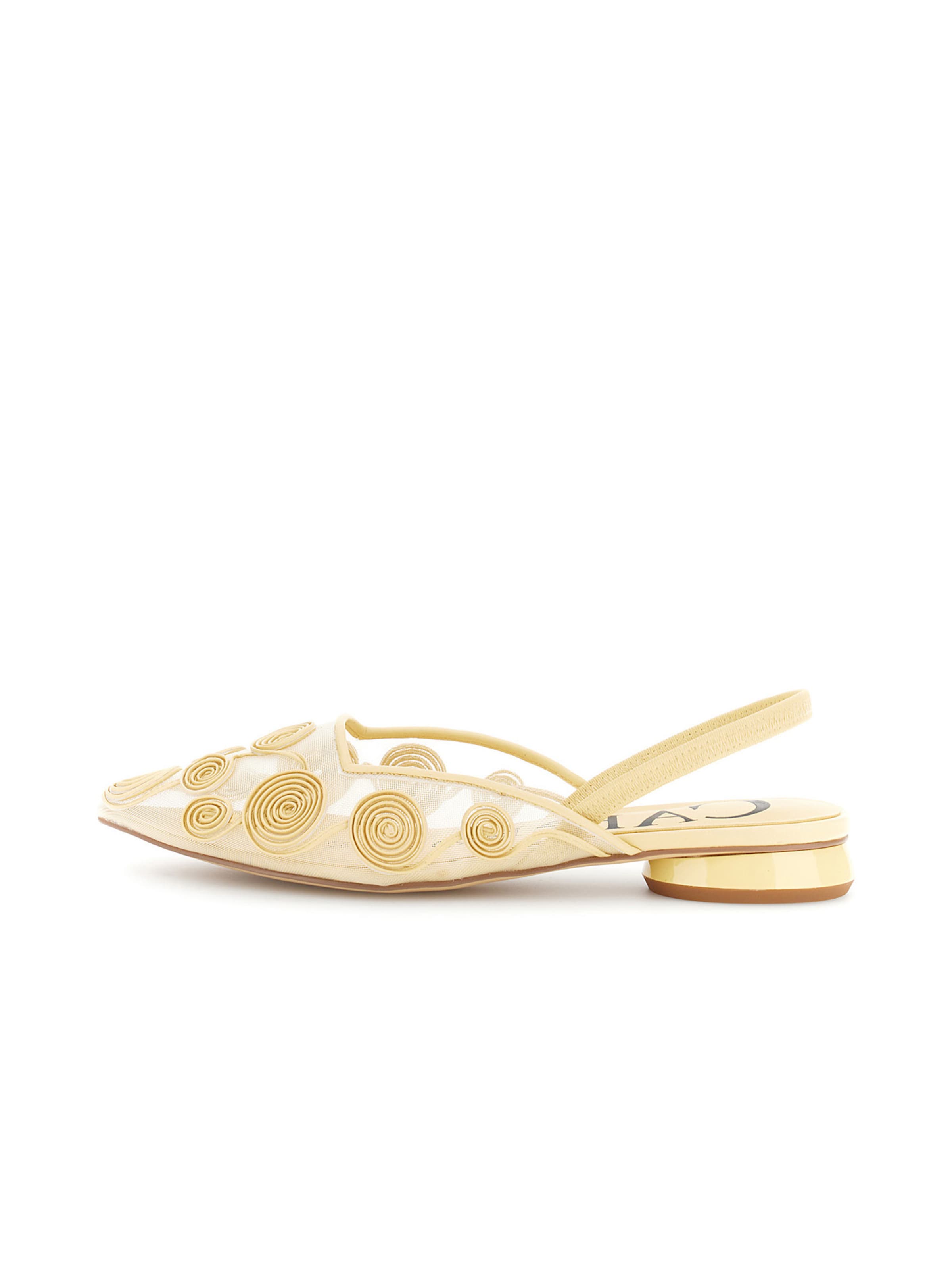 Ballerina con cinturino di CAFè NOIR in giallo