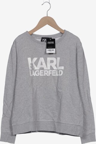 Karl Lagerfeld Sweatshirt & Zip-Up Hoodie in M in Grey: front