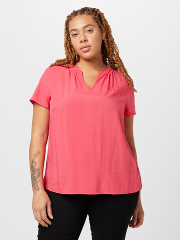 ONLY Carmakoma - Camiseta 'Lomi' en rojo: frente