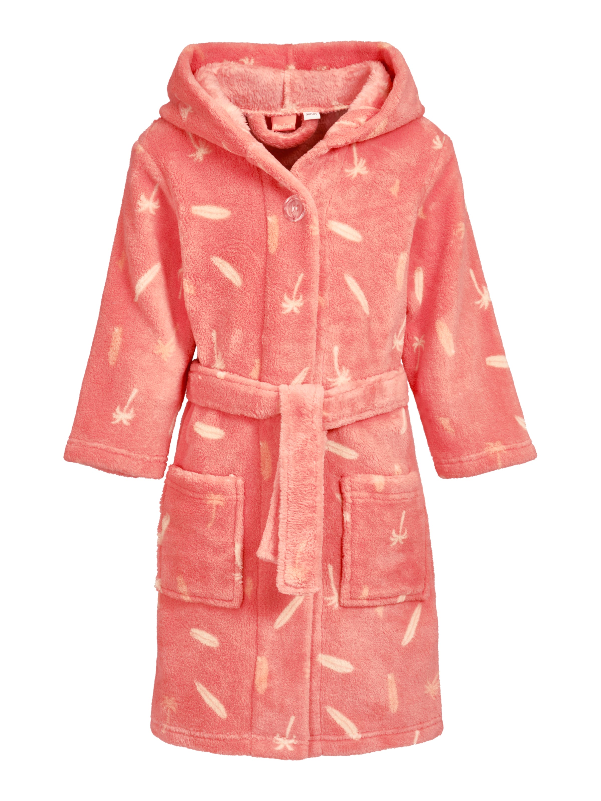 PLAYSHOES Банный халат в Ярко-розовый: спереди