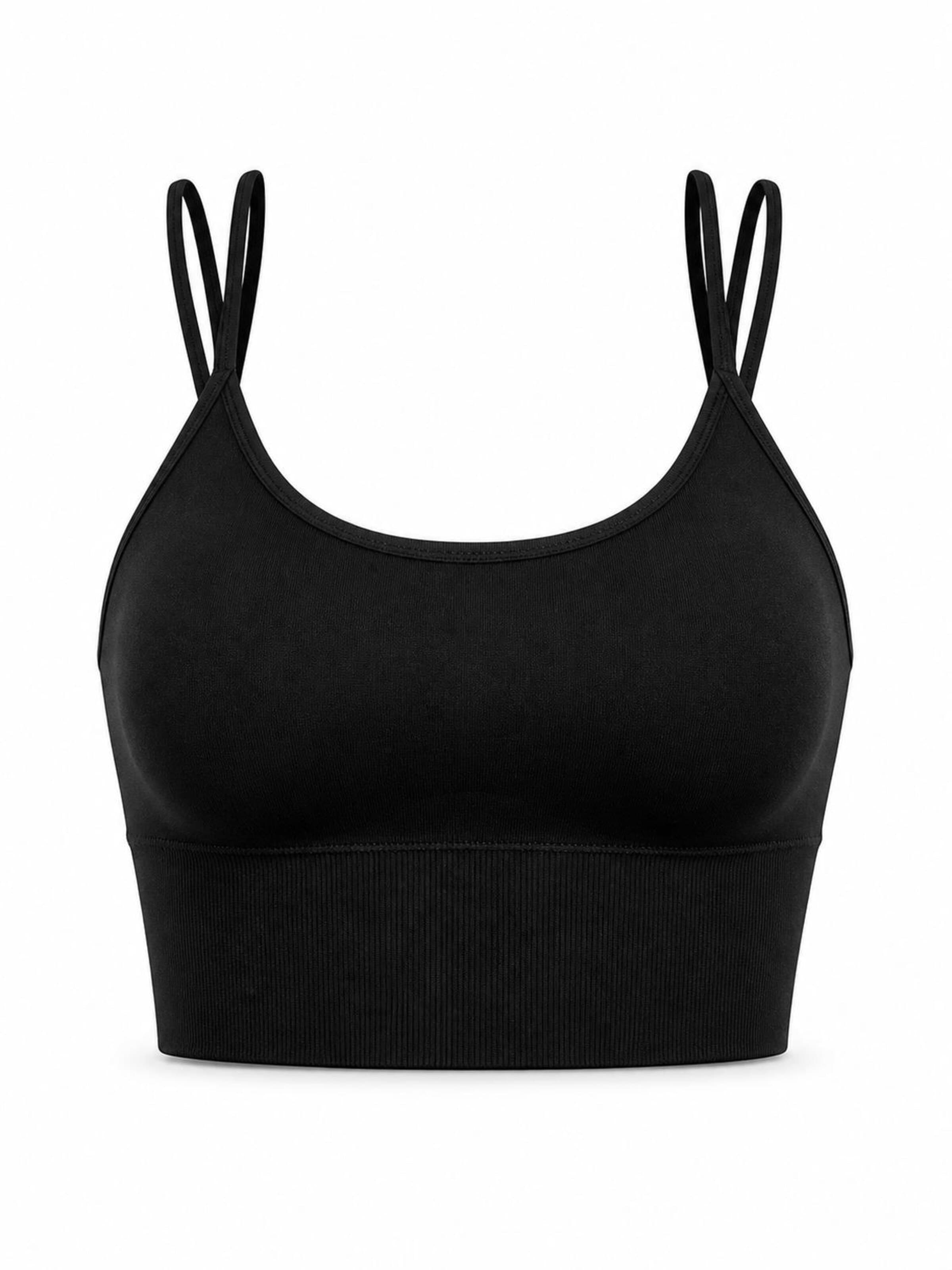 AOTTORI Sports Bra in Black: front