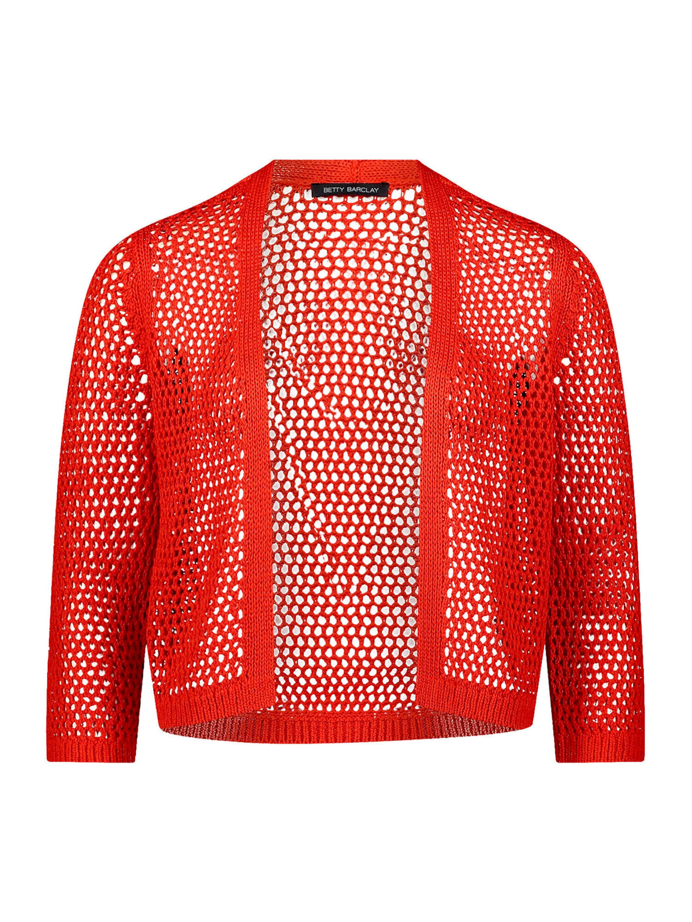 Betty Barclay Gebreid vest in Rood: voorkant