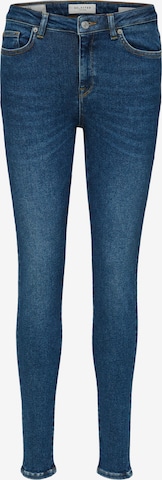 Selected Femme Curve Skinny Jeans 'Tia' in Blue: front