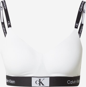 Calvin Klein Underwear Õlapaelteta topp Rinnahoidja, värv valge: eest vaates