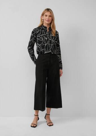 s.Oliver BLACK LABEL Wide leg Pantalon in Zwart