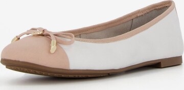 Dune LONDON Ballerina 'HARTLYN' in Wit: voorkant