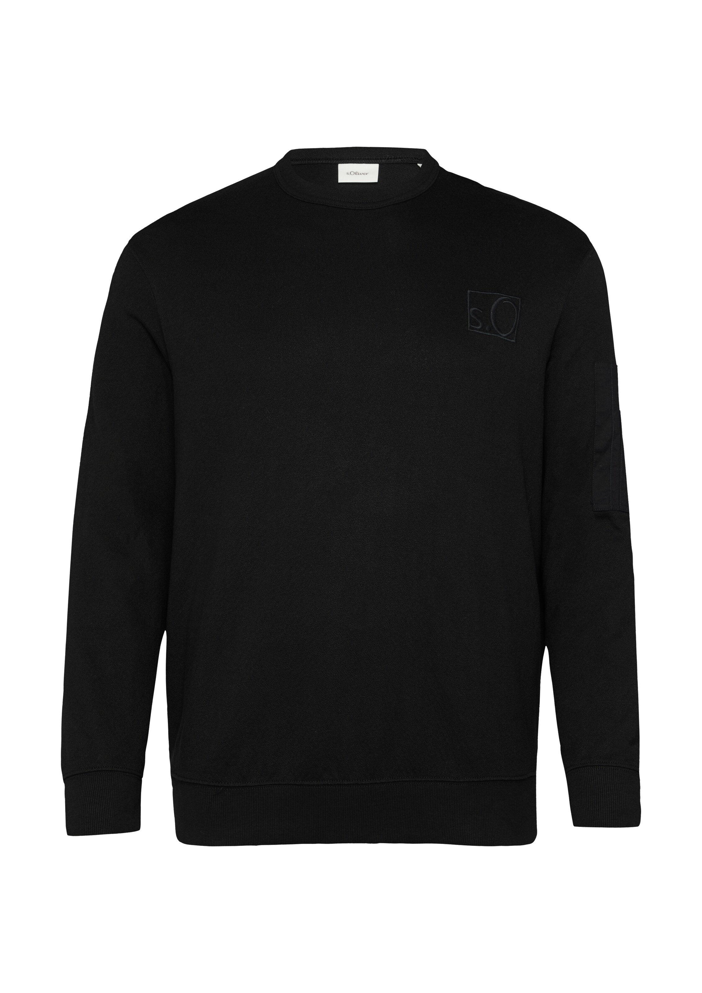s.Oliver Sweatshirt in Black: front