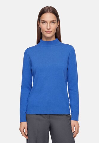 Betty Barclay Basic-Strickpullover mit Stehkragen in Blau: Vorderseite