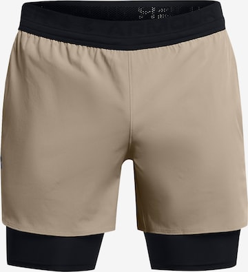 UNDER ARMOUR Sports trousers 'Vanish Elite 2in1' in Brown: front