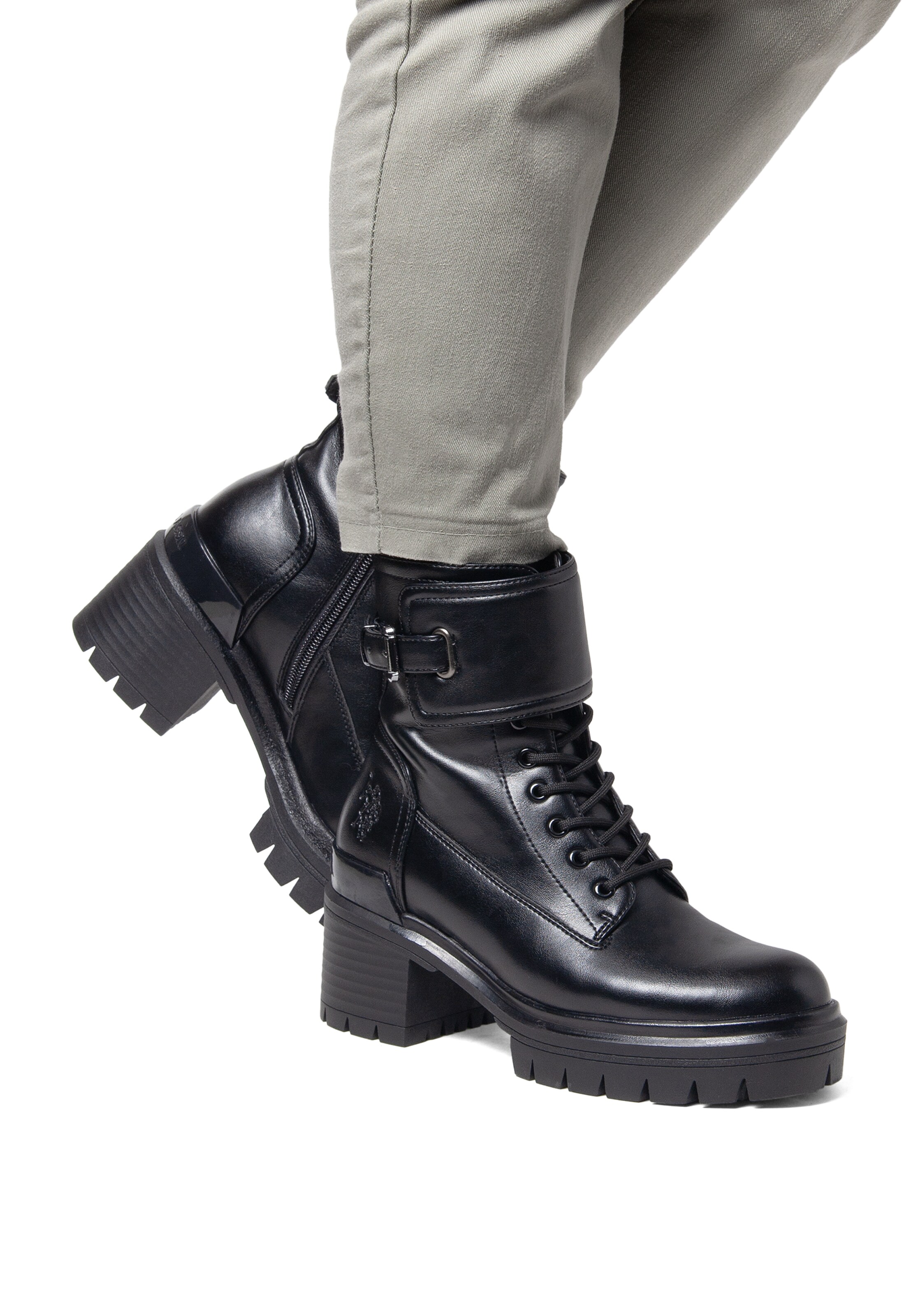 U.S. POLO ASSN. Veterlaarsjes in Zwart: voorkant