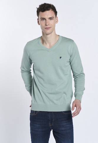 DENIM CULTURE Pullover ' TITO ' i grøn: forside