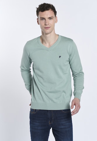 DENIM CULTURE Sweater ' TITO ' in Green: front