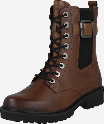 REMONTE Lace-Up Ankle Boots in Brown: front