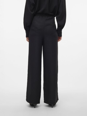 VERO MODA Wide leg Broek 'MELANEY ' in Zwart