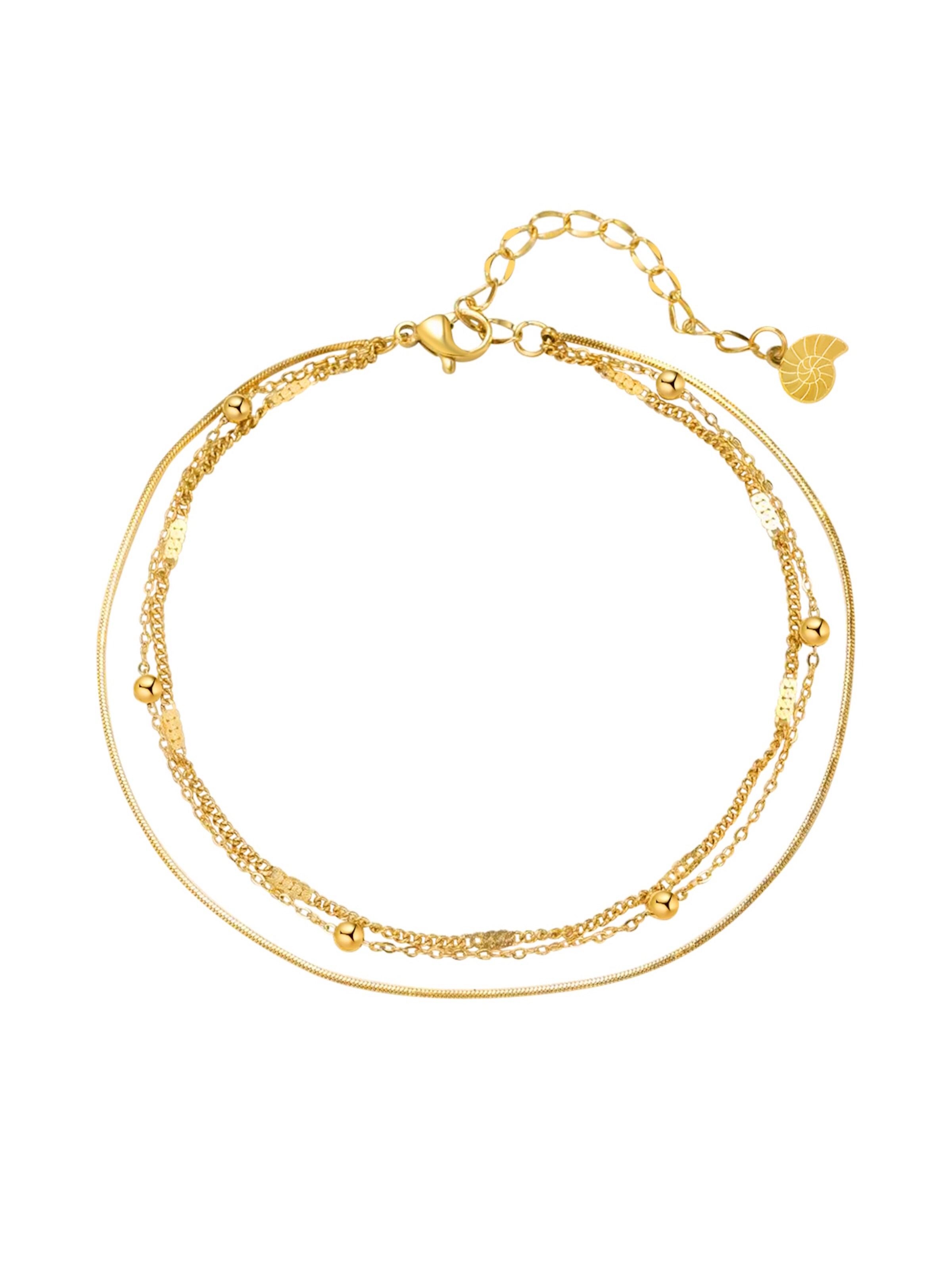 Gioiello per i piedi 'Classic Trio' di Hey Happiness in oro