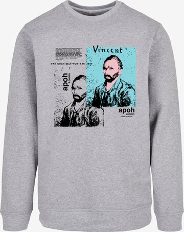 Merchcode Sweatshirt 'APOH - Van Gogh Self Portrait' in Grau: predná strana