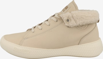 Baskets hautes Palladium en beige : devant