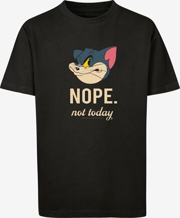 Maglietta 'Tom And Jerry Nope Not Today' di F4NT4STIC in nero: frontale