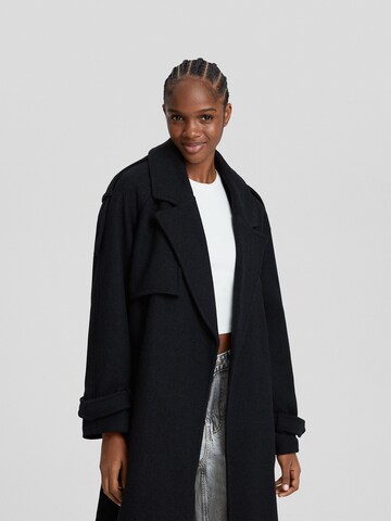 Bershka Between-Seasons Coat in Black