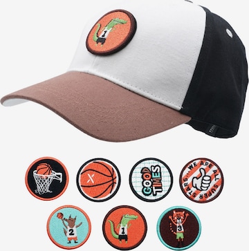 MAXIMO Cap mit Badges (GOTS) in Grau: predná strana