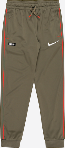 NIKE Workout Pants 'FC LIBERO' in Green: front