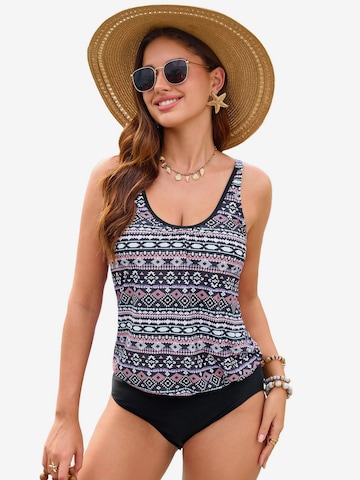 Yesfashion Push-up Strój kąpielowy w kolorze brązowy: przód