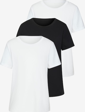 BEACH TIME T-shirt i svart: framsida