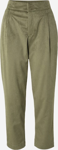 BRAX Loose fit Pleat-Front Pants 'Melo' in Green: front