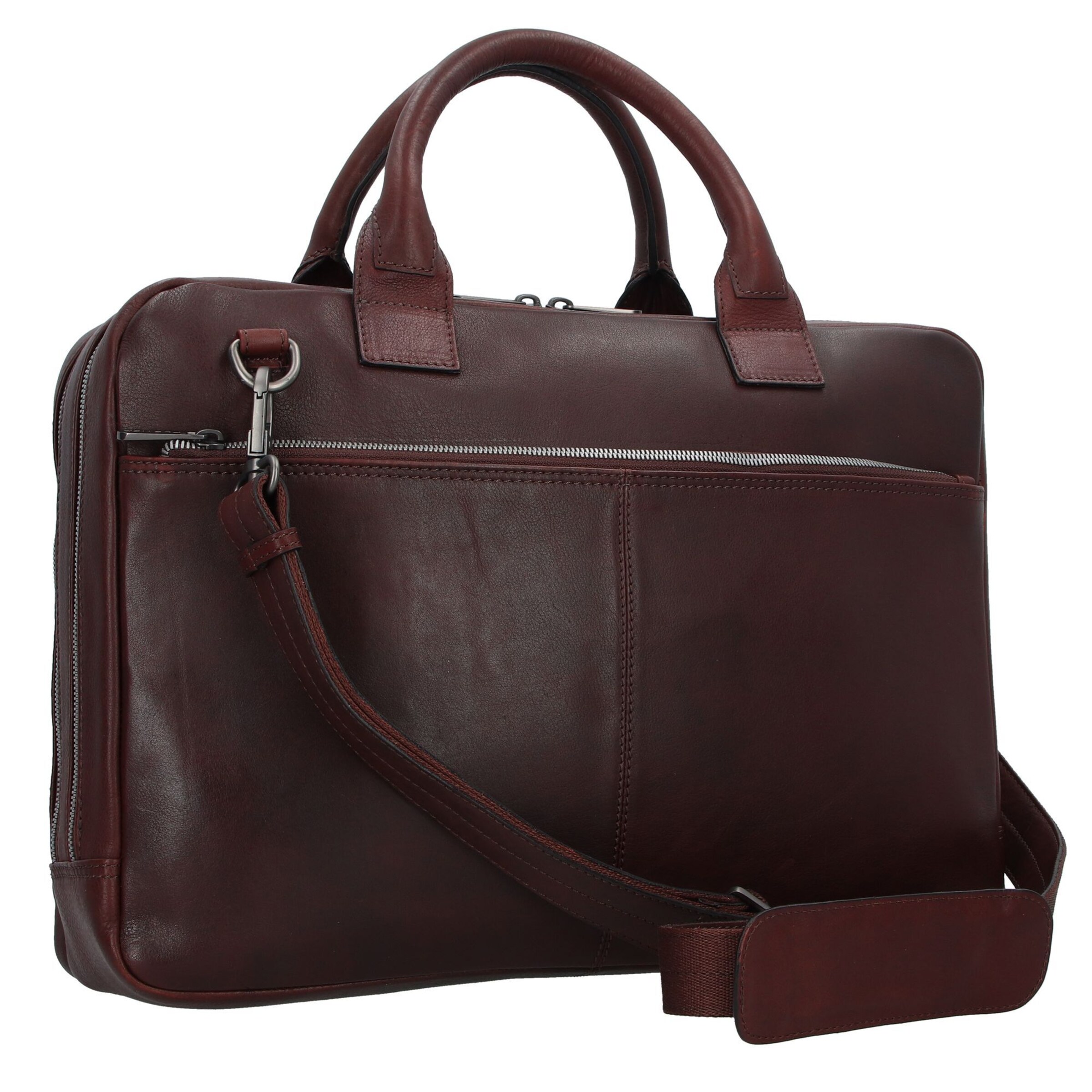 Plevier Aktentas 'Vintage Larry' in Bruin