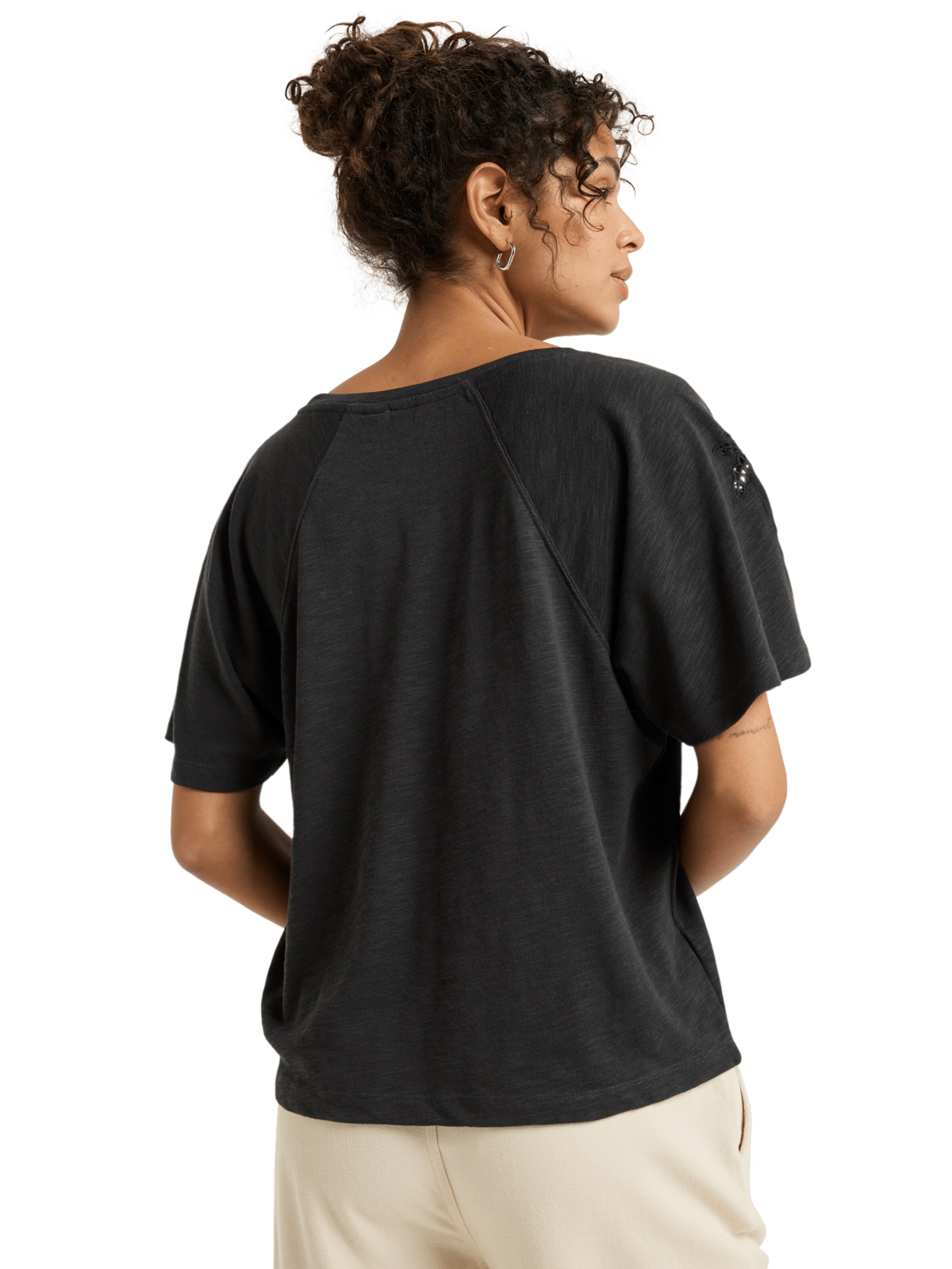 T-shirt 'Time For Palm Tree' ROXY en noir