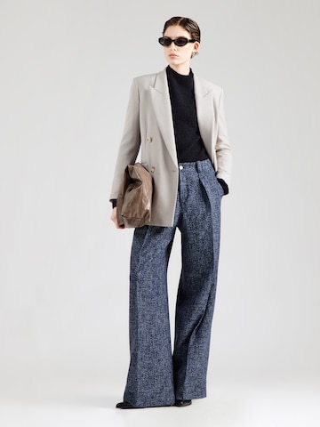 BOSS Wide leg Παντελόνι πλισέ 'C_Tanjura4' σε μπλε