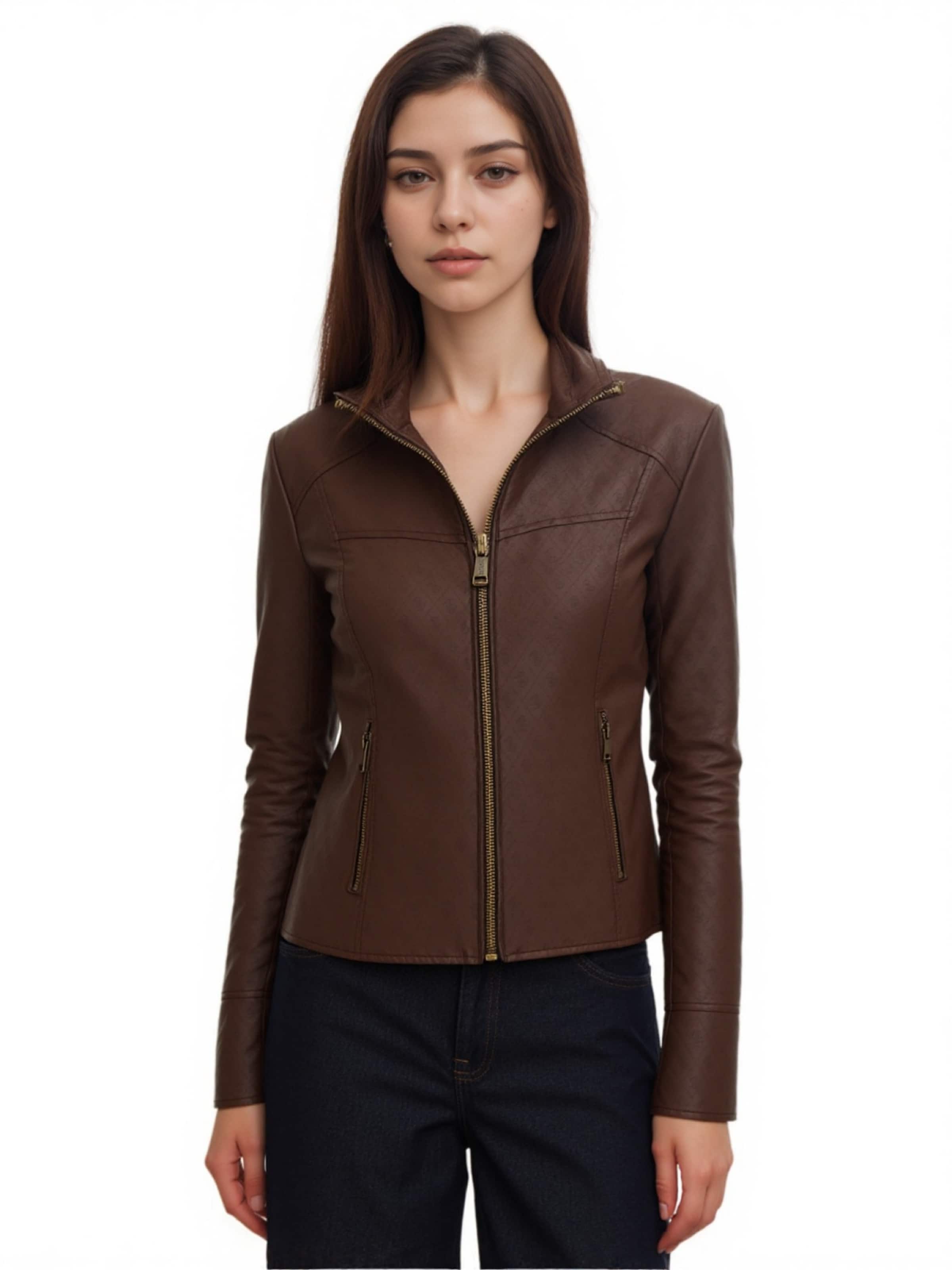 GUESS Overgangsjakke 'Anita' i brun: forside