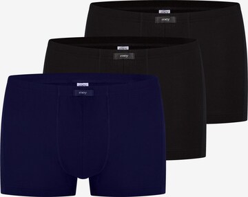 Mey Boxershorts 'Network' in Schwarz: Vorderseite