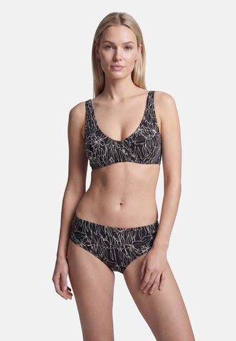 BECO the world of aquasports Bikini 'Flower Lines' in Schwarz: Vorderseite