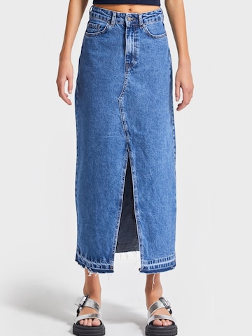 IT'S BASIC Rok 'Midi Denim Skirt' in Blauw