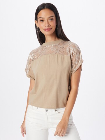 T-shirt Urban Classics en beige : devant