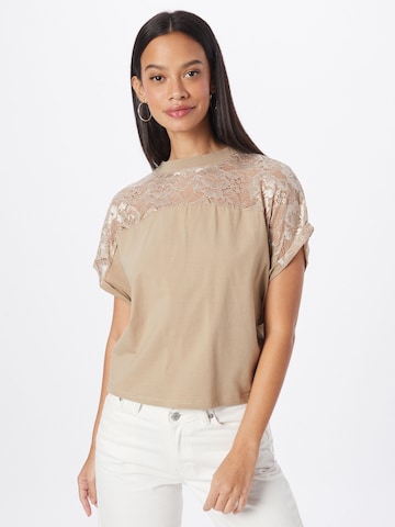 T-shirt Urban Classics en beige : devant