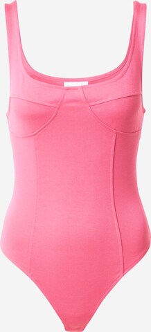 Calvin Klein Jeans Shirt Bodysuit in Pink: front