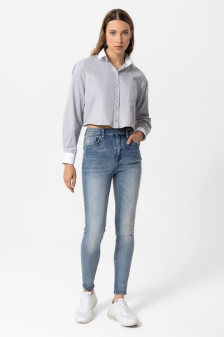 DENIM CULTURE Blouse 'Dilara' in Grey