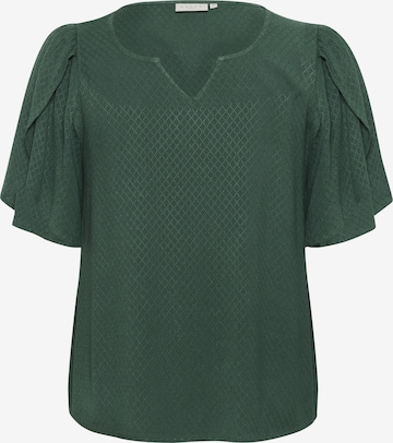 KAFFE CURVE Blouse 'KC Minna' in Green: front